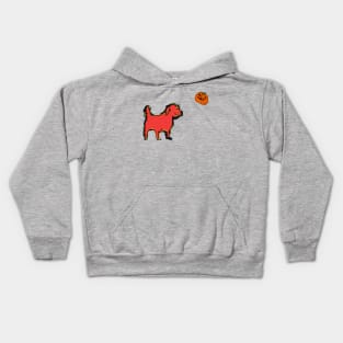 Halloween Dog Found Spooky Pumpkin Kids Hoodie